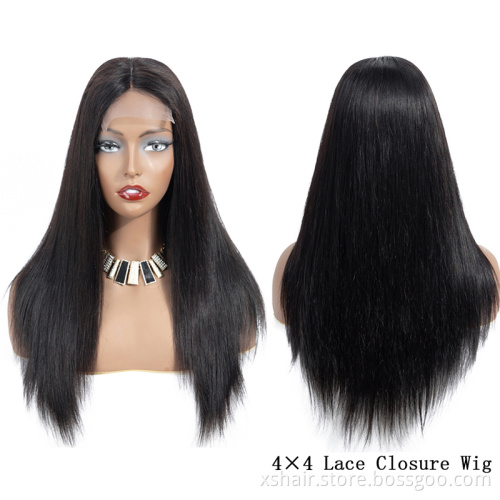 Popular Design Hair 100% Human Grade 12A Glue less Full 26 Inch Cheap Brazilian Virgin Frontal Lace Wig
